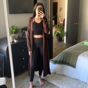 Zara brown long sleeve long cardigan size small
